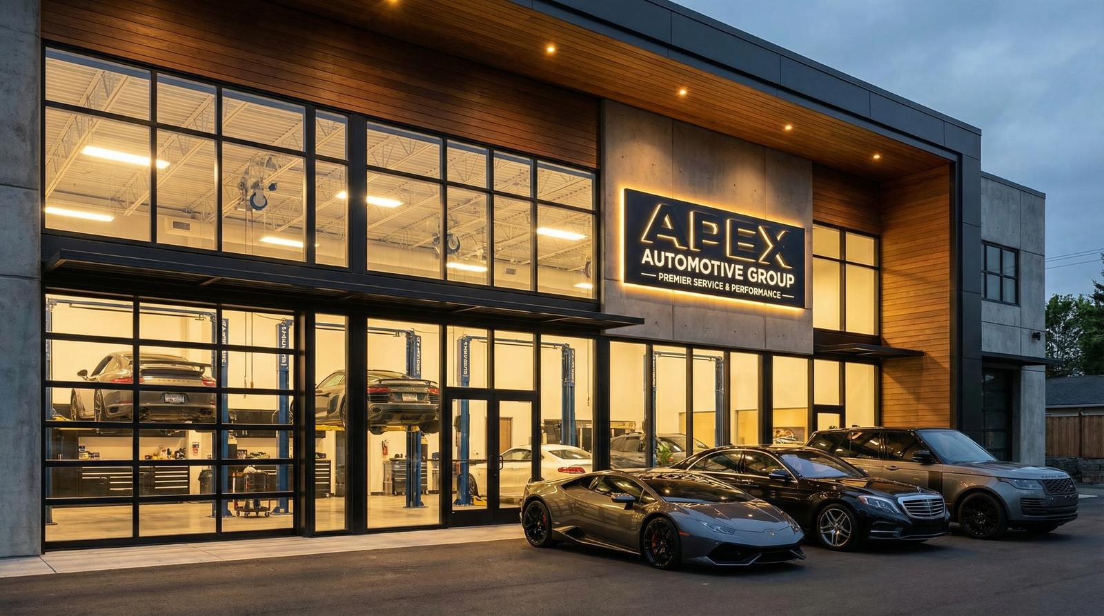 抖音风修车改装公司门店